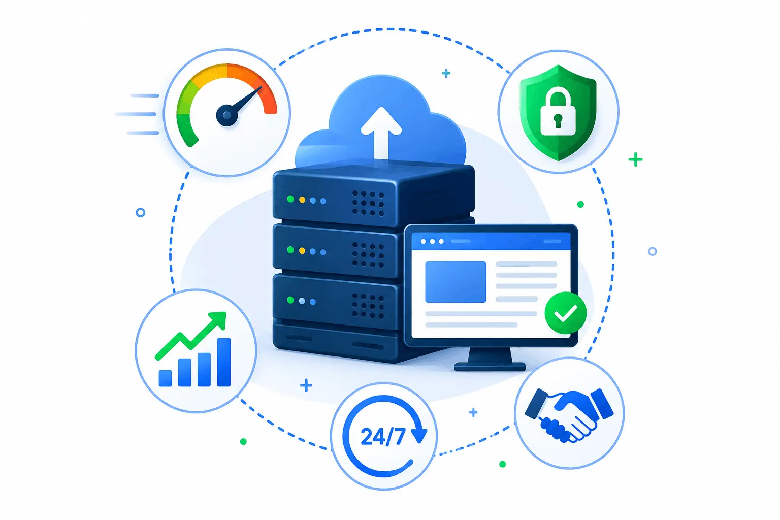 Reliable web hosting infographic for small businesses in India